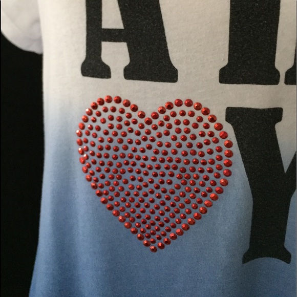 ‘AHOY’ blue ombre’ T by Newport News.  Size M. EUC - Picture 3 of 5